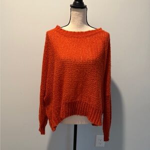 Wooden Ships Burnt Orange Mohair Wool Crewneck Sweater Women’s Small Medium